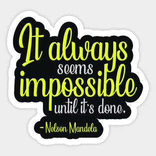 Nelson Mandela Quotes Sticker